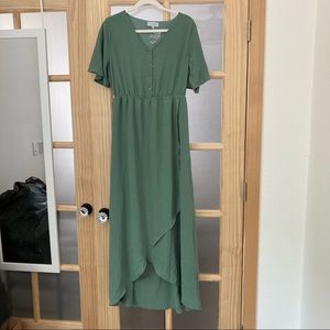 One Loved Babe Windsor Dress Sage - Large